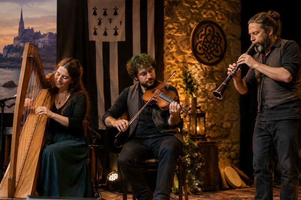 Musique bretonne et celtique avec le trio Pêr Vari Kervarec à la Garde
